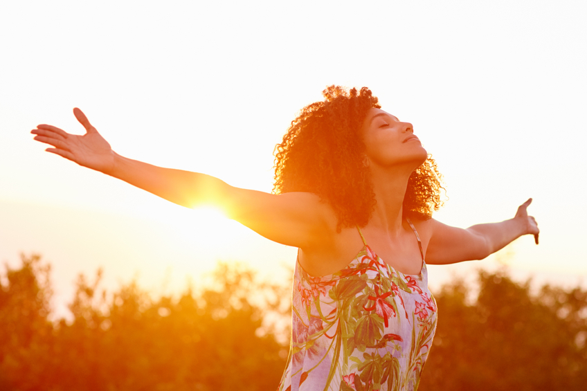 woman in the sun